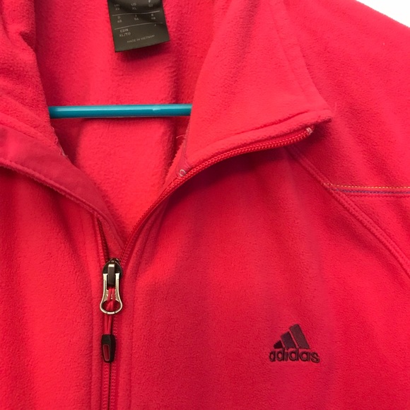 Bright Pink Adidas Fleece Jacket XL - Picture 2 of 8